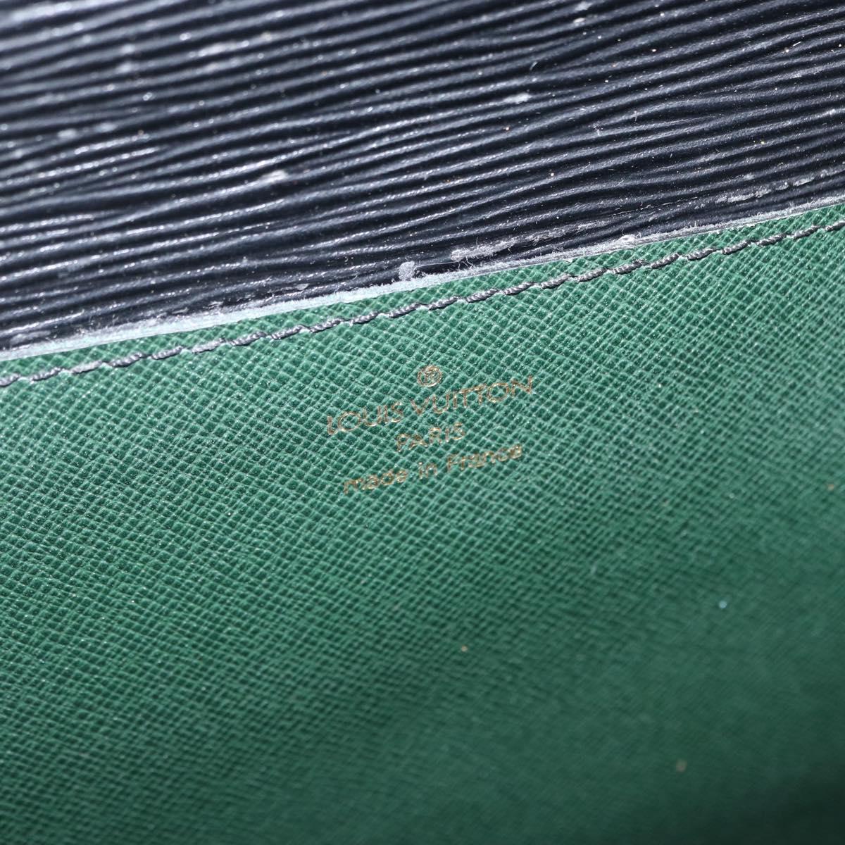 LOUIS VUITTON Epi Porte Documents Bandouliere Black M54462 LV Auth ep12940