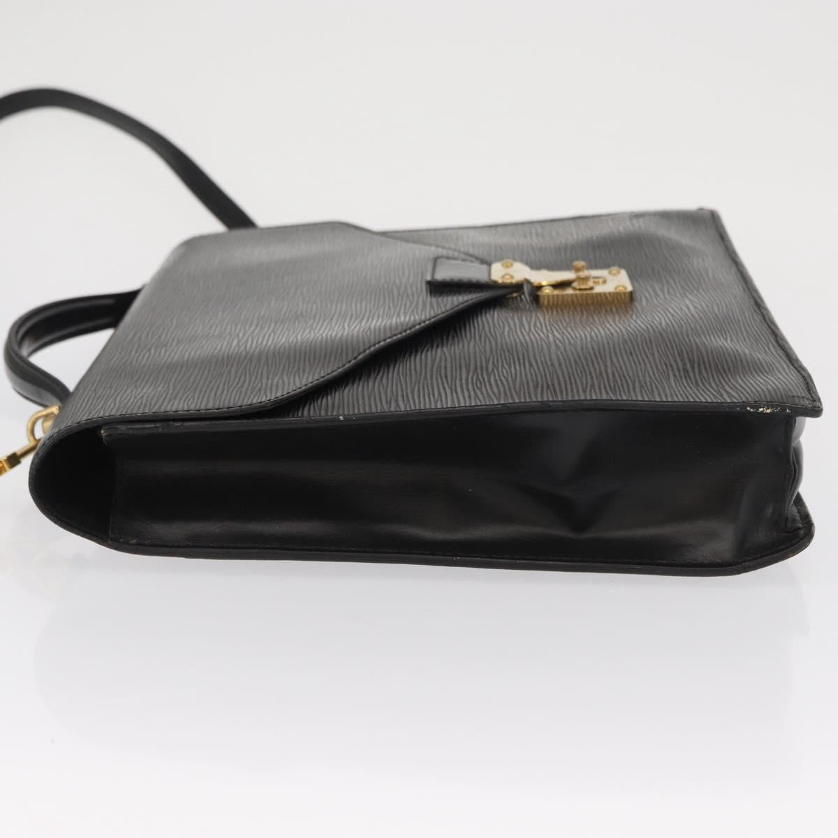 LOUIS VUITTON Epi Porte Documents Bandouliere Black M54462 LV Auth ep12940