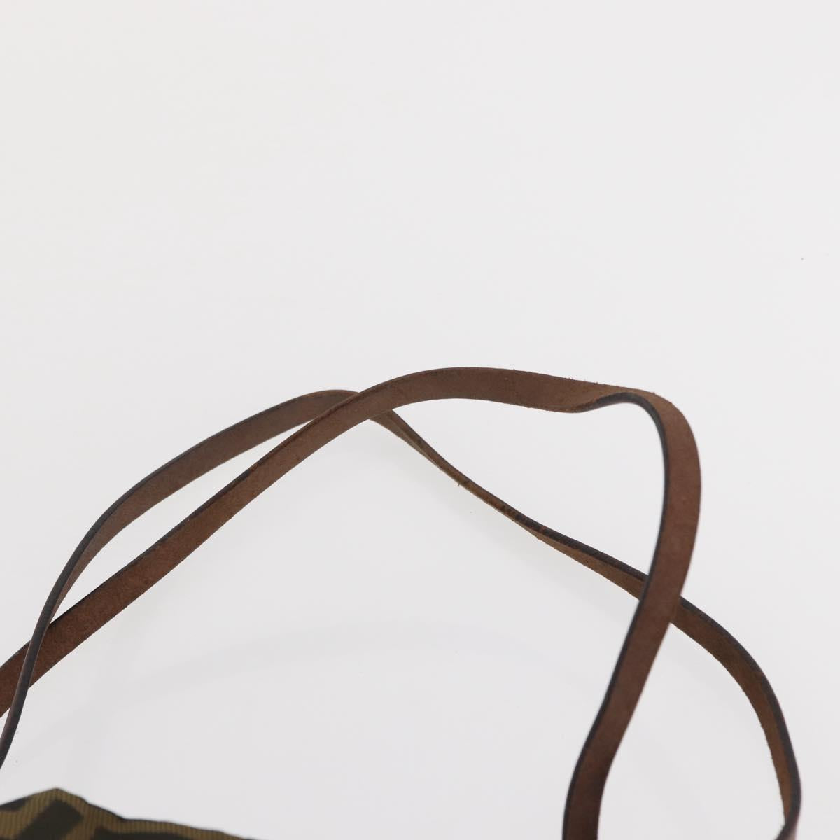 FENDI Zucca Canvas Hand Bag Black Brown Auth ep12941