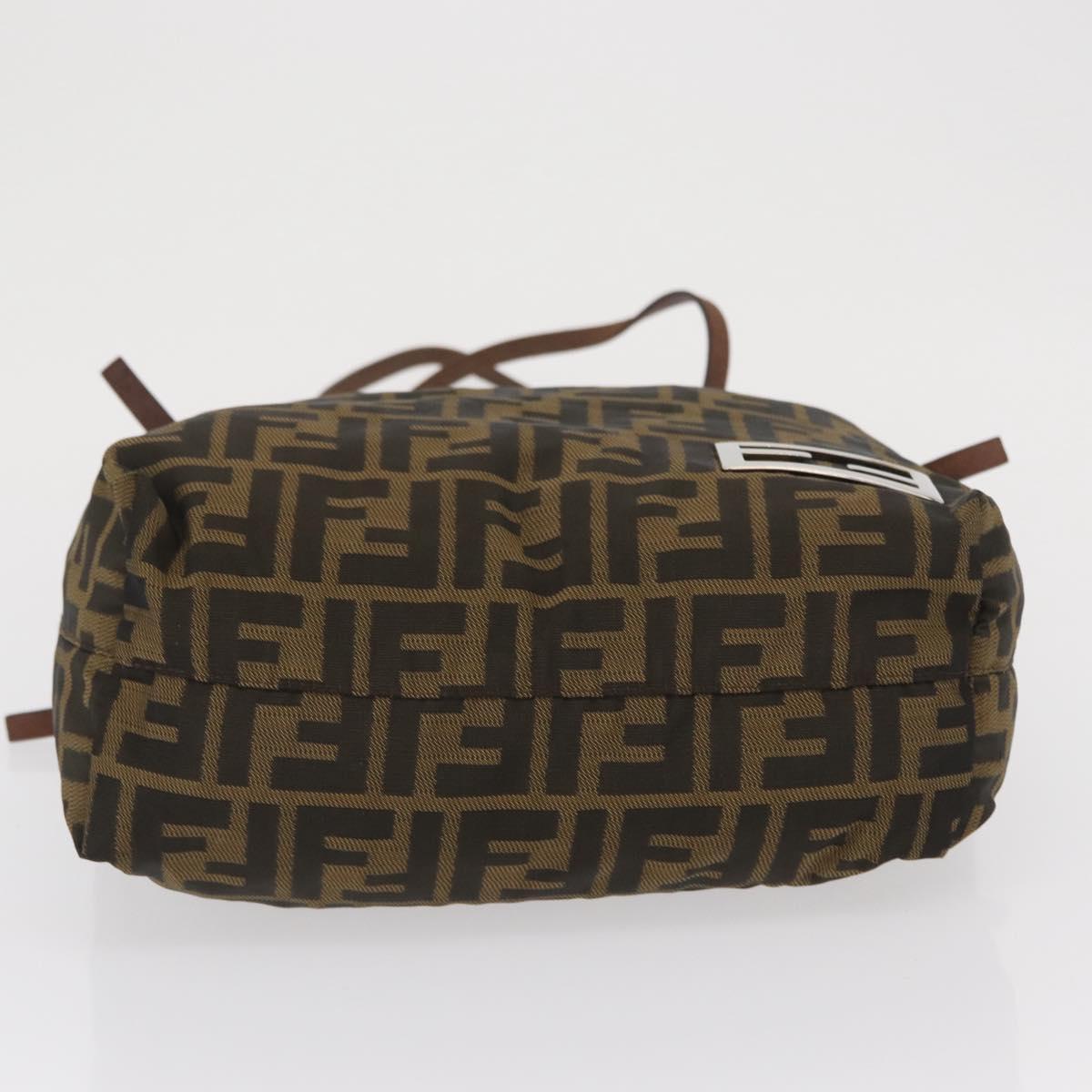 FENDI Zucca Canvas Hand Bag Black Brown Auth ep12941