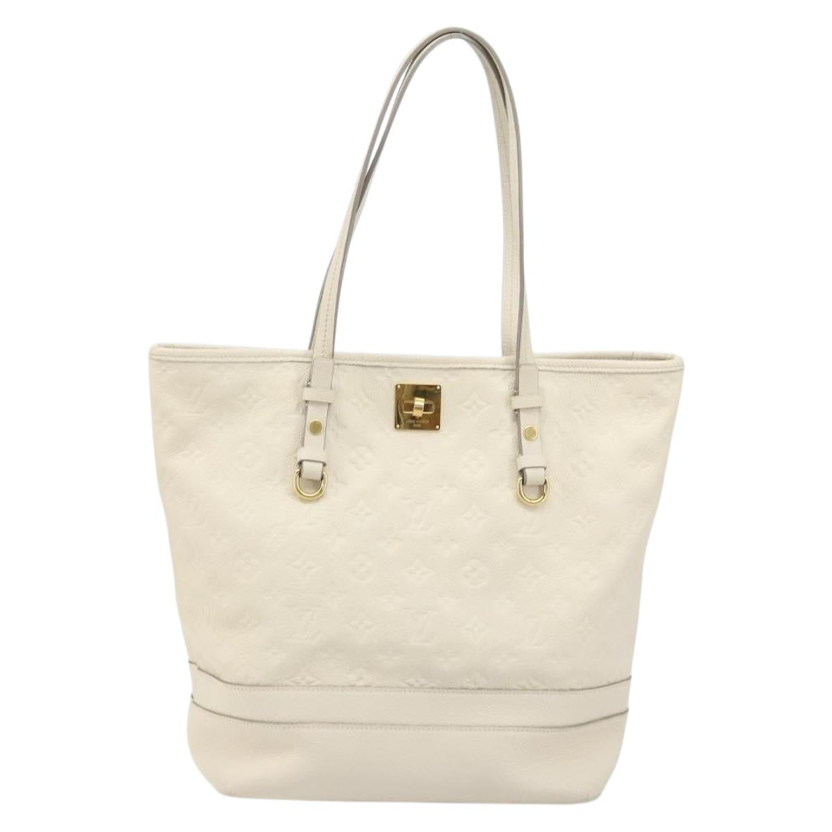 LOUIS VUITTON Monogram Empreinte Citadine PM Tote Bag Neige M40554 Auth ep12944