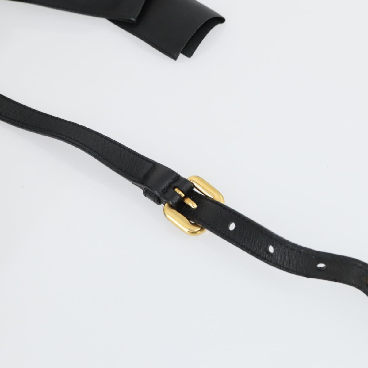 PRADA Tote Bag Nylon Leather 2way Black Gold Auth ep12948