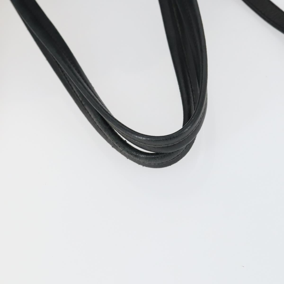 PRADA Tote Bag Nylon Leather 2way Black Gold Auth ep12948