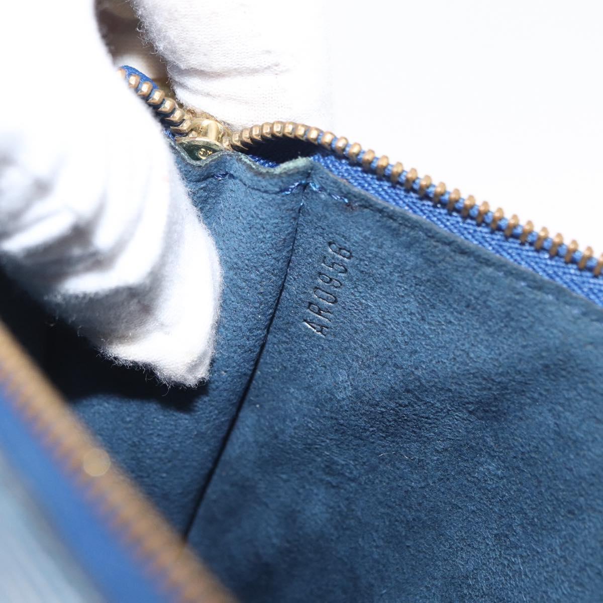 LOUIS VUITTON Epi Pochette Accessoires Pouch Blue M52985 LV Auth ep12951