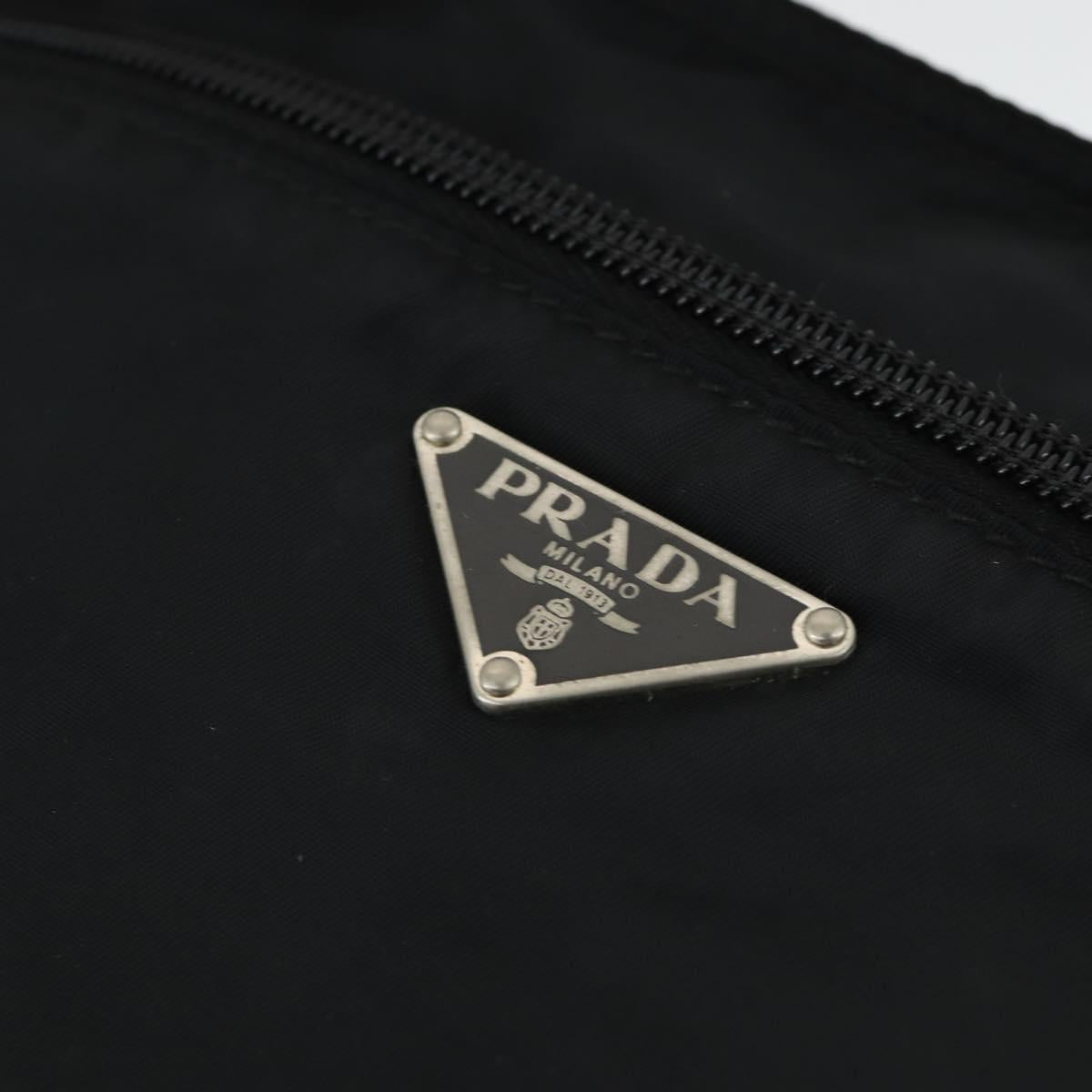 PRADA Shoulder Bag Nylon Black Silver Auth ep12954