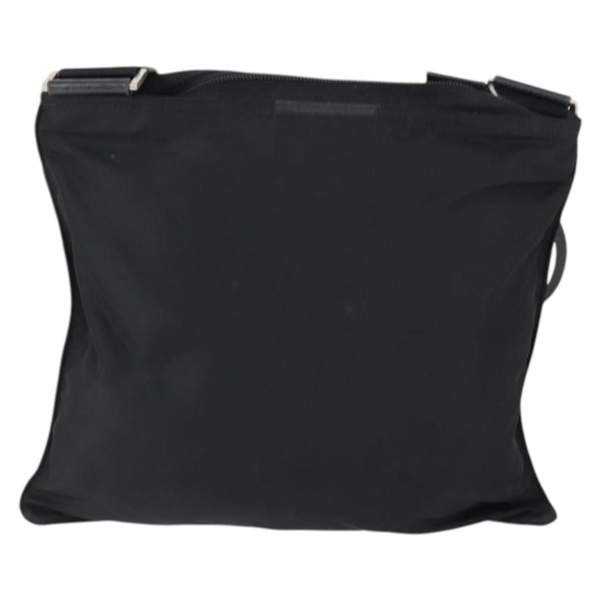 PRADA Shoulder Bag Nylon Black Silver Auth ep12954