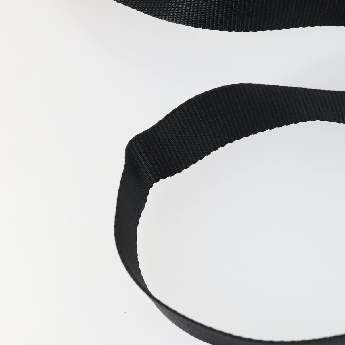 PRADA Shoulder Bag Nylon Black Silver Auth ep12954