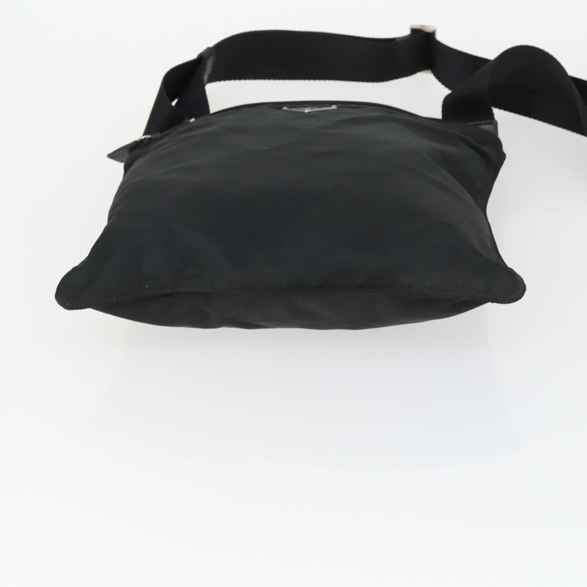 PRADA Shoulder Bag Nylon Black Silver Auth ep12954
