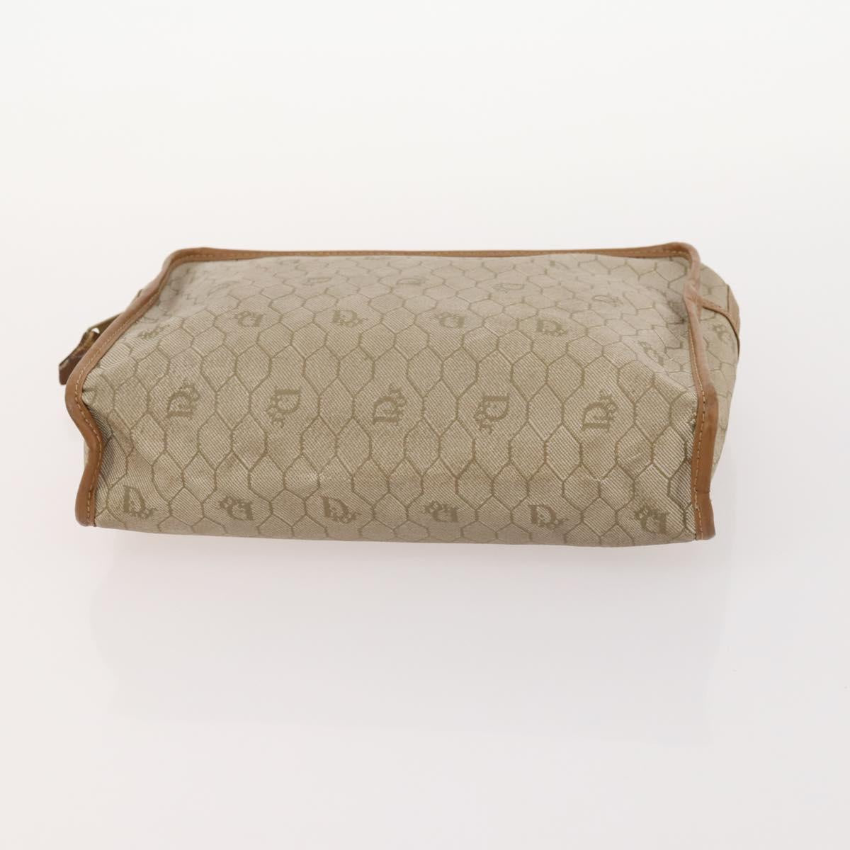 Christian Dior Trotter Honeycomb Canvas Bag Leather PVC 3 Set Beige Auth ep12961