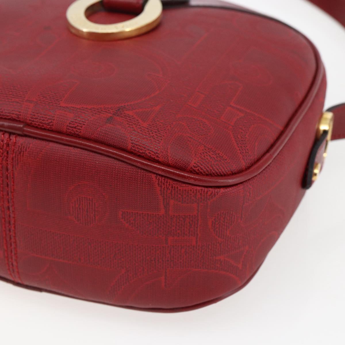 Christian Dior Shoulder Bag PVC Bordeaux Gold Auth ep12962V