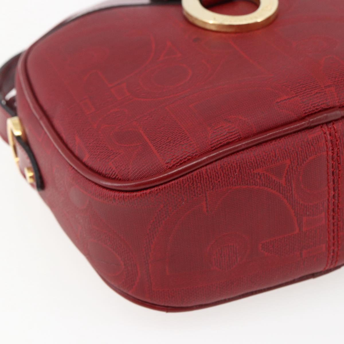 Christian Dior Shoulder Bag PVC Bordeaux Gold Auth ep12962V