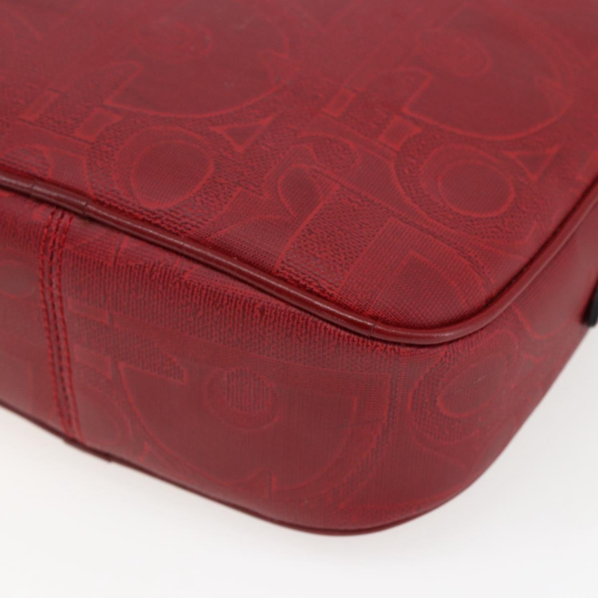 Christian Dior Shoulder Bag PVC Bordeaux Gold Auth ep12962V