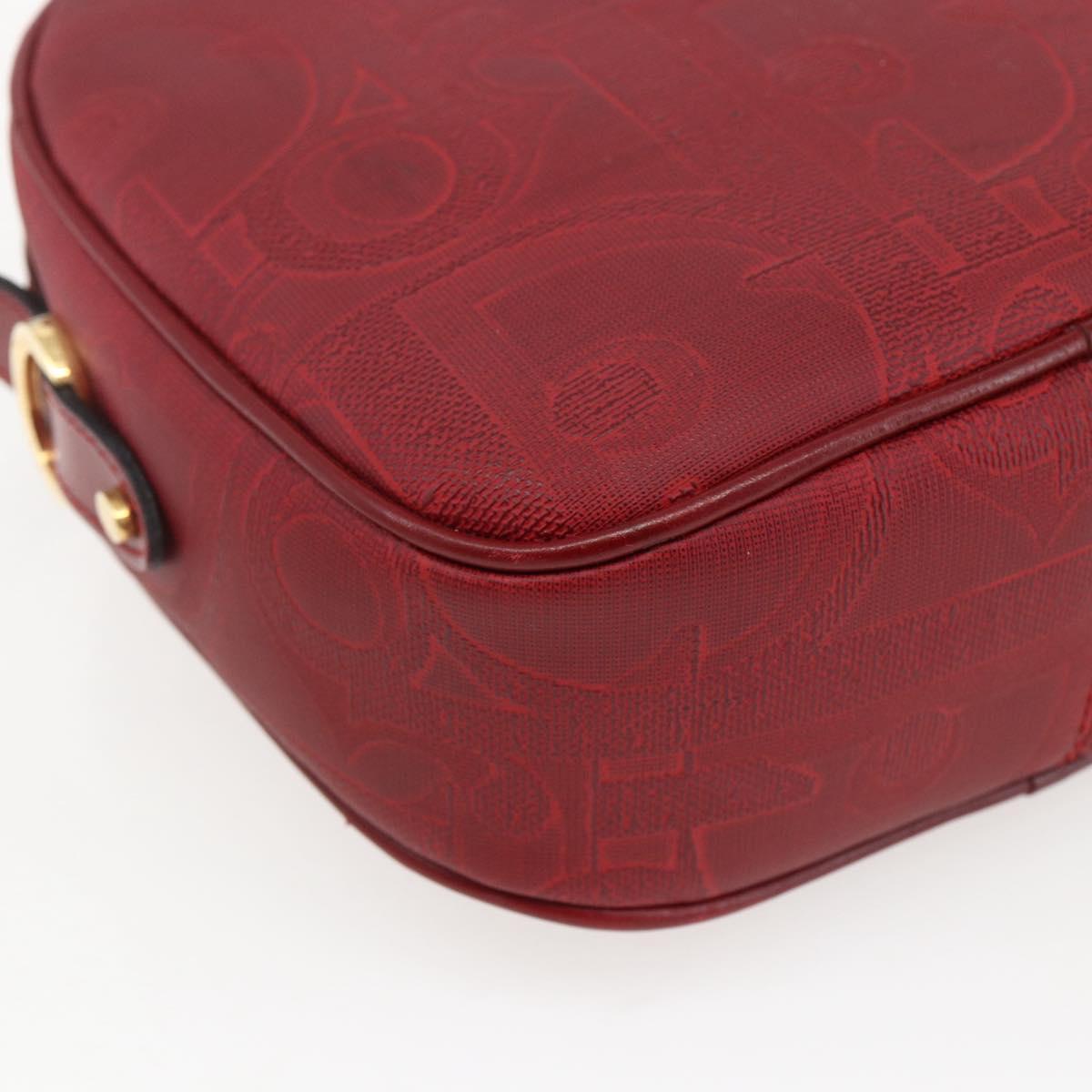 Christian Dior Shoulder Bag PVC Bordeaux Gold Auth ep12962V
