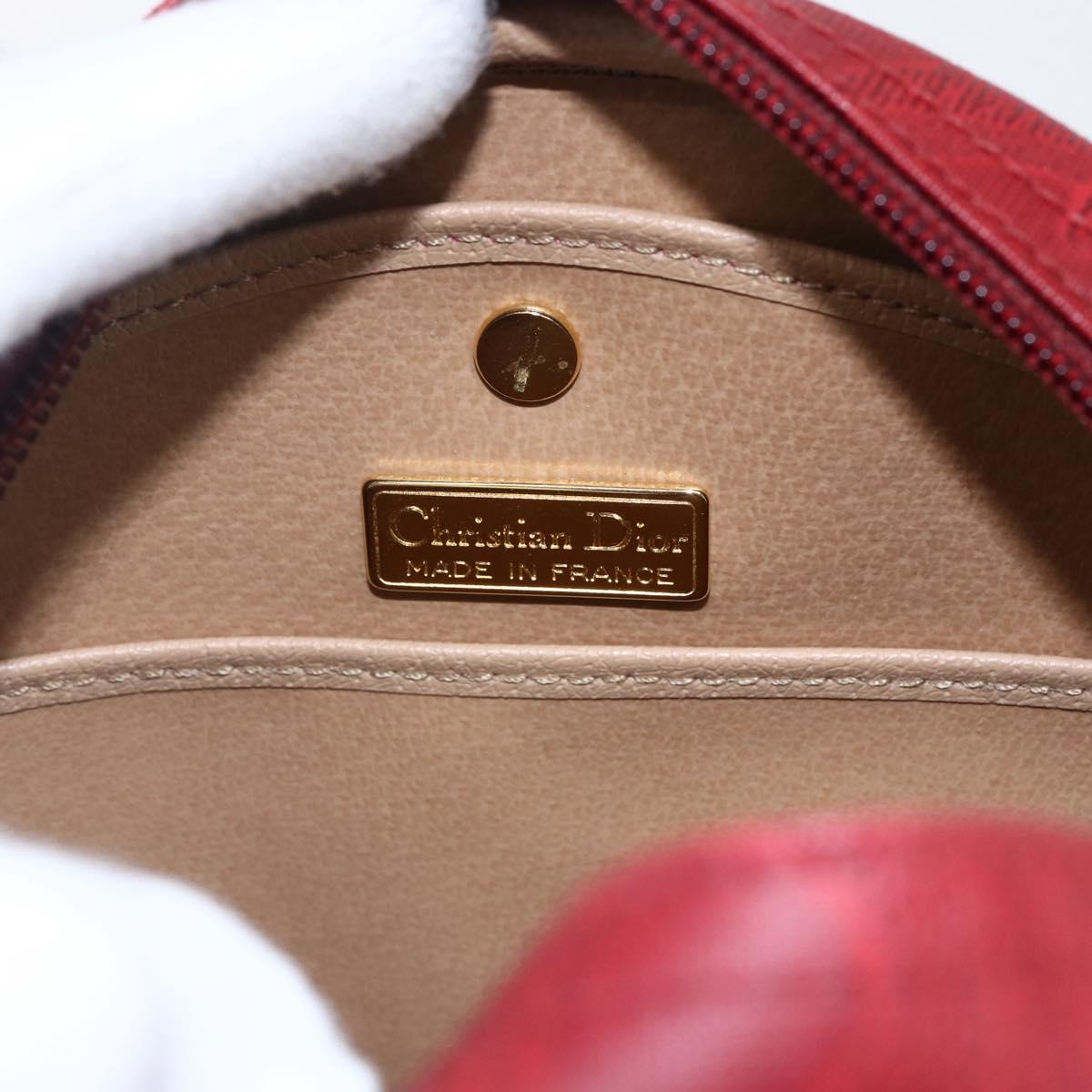 Christian Dior Shoulder Bag PVC Bordeaux Gold Auth ep12962V