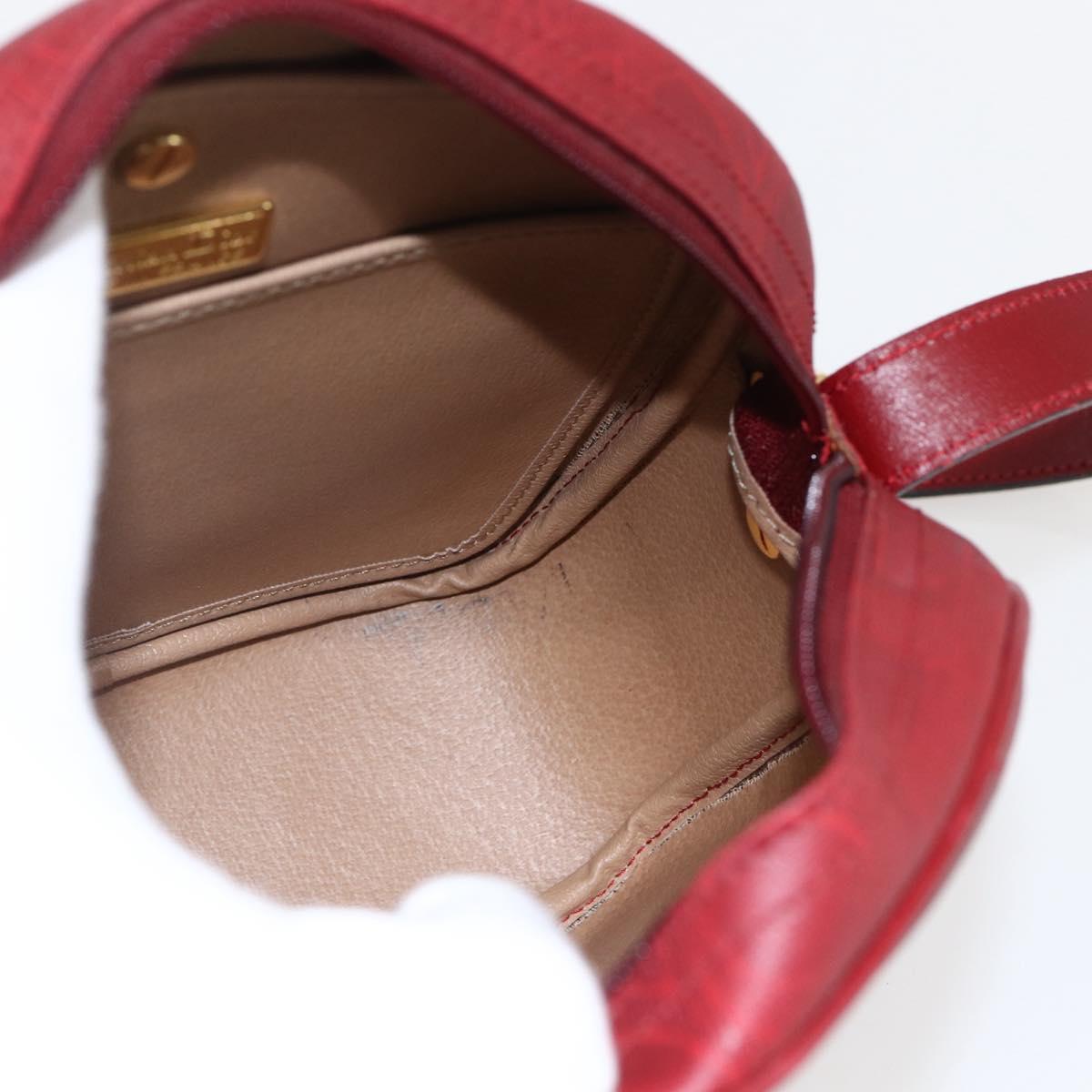 Christian Dior Shoulder Bag PVC Bordeaux Gold Auth ep12962V