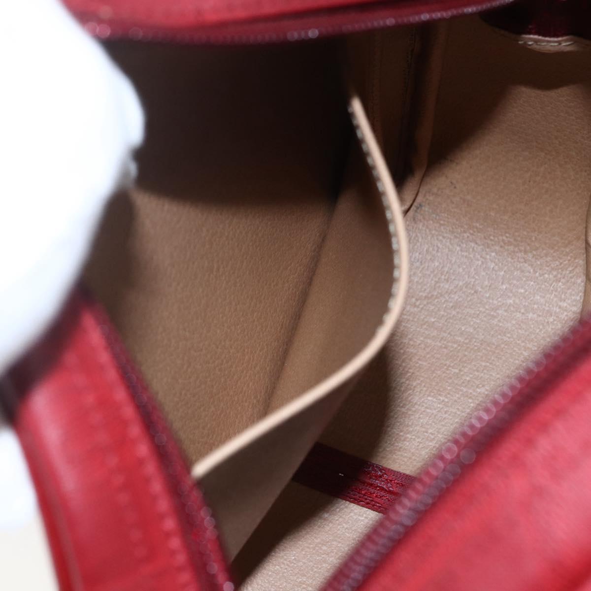 Christian Dior Shoulder Bag PVC Bordeaux Gold Auth ep12962V
