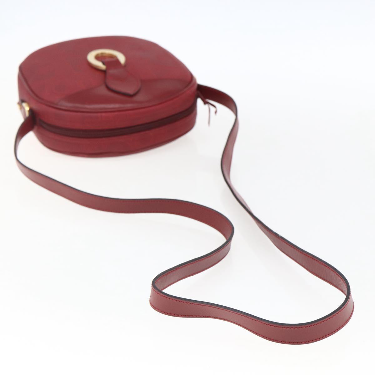 Christian Dior Shoulder Bag PVC Bordeaux Gold Auth ep12962V