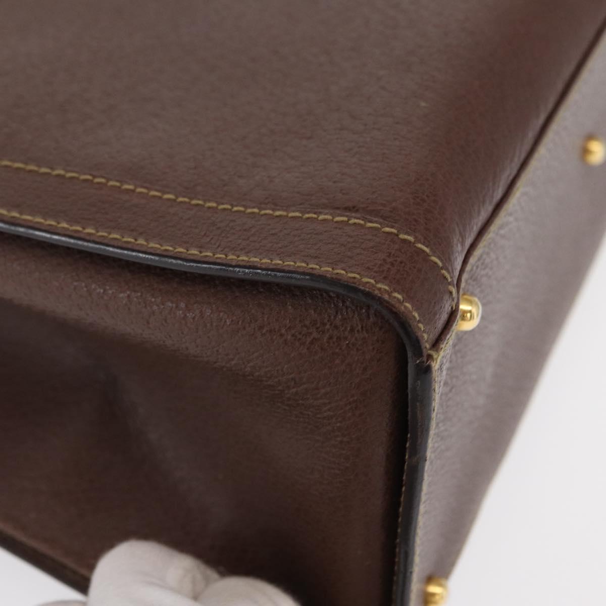 GUCCI Bamboo Hand Bag Leather Black Gold 002 1186 0260 Auth ep12963