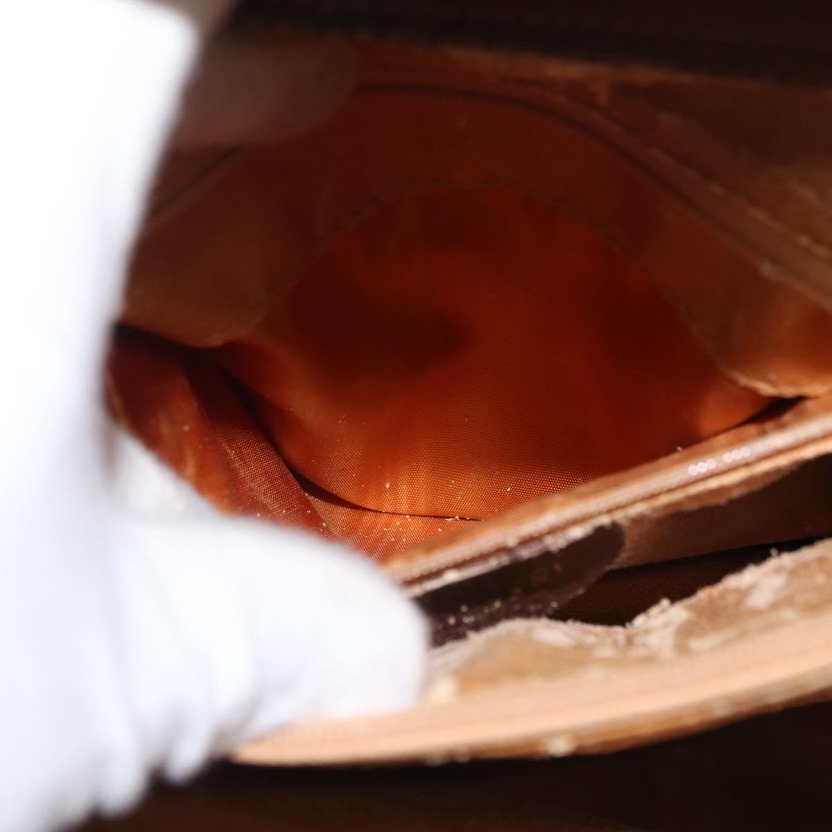 GUCCI Bamboo Hand Bag Leather Black Gold 002 1186 0260 Auth ep12963