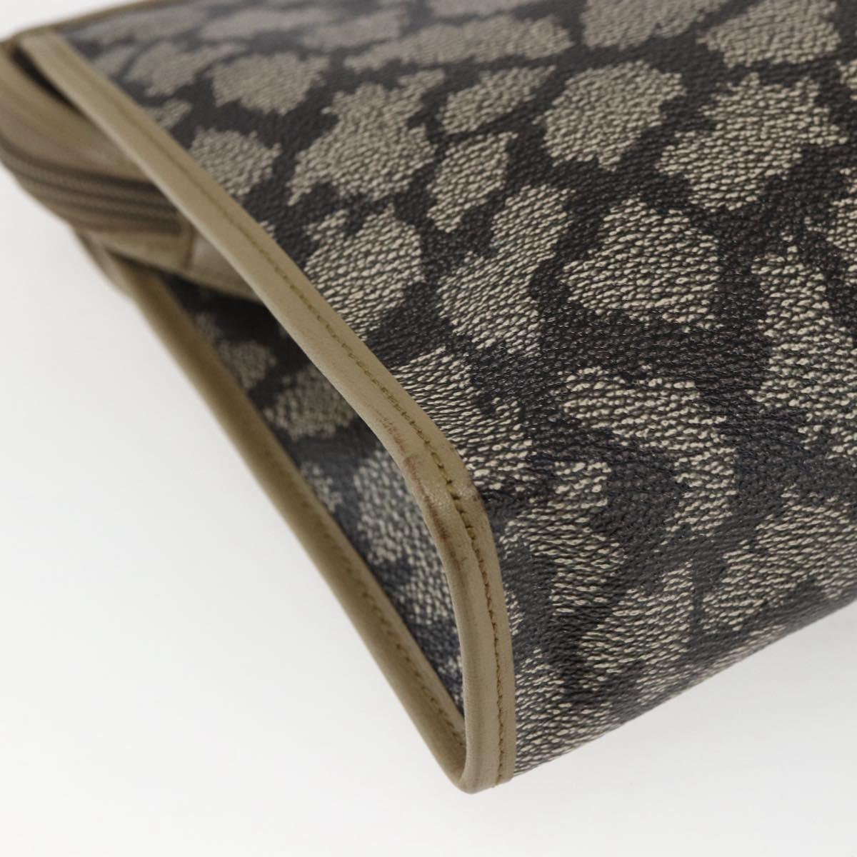 SAINT LAURENT Clutch Bag PVC Gray Beige Auth ep12972V