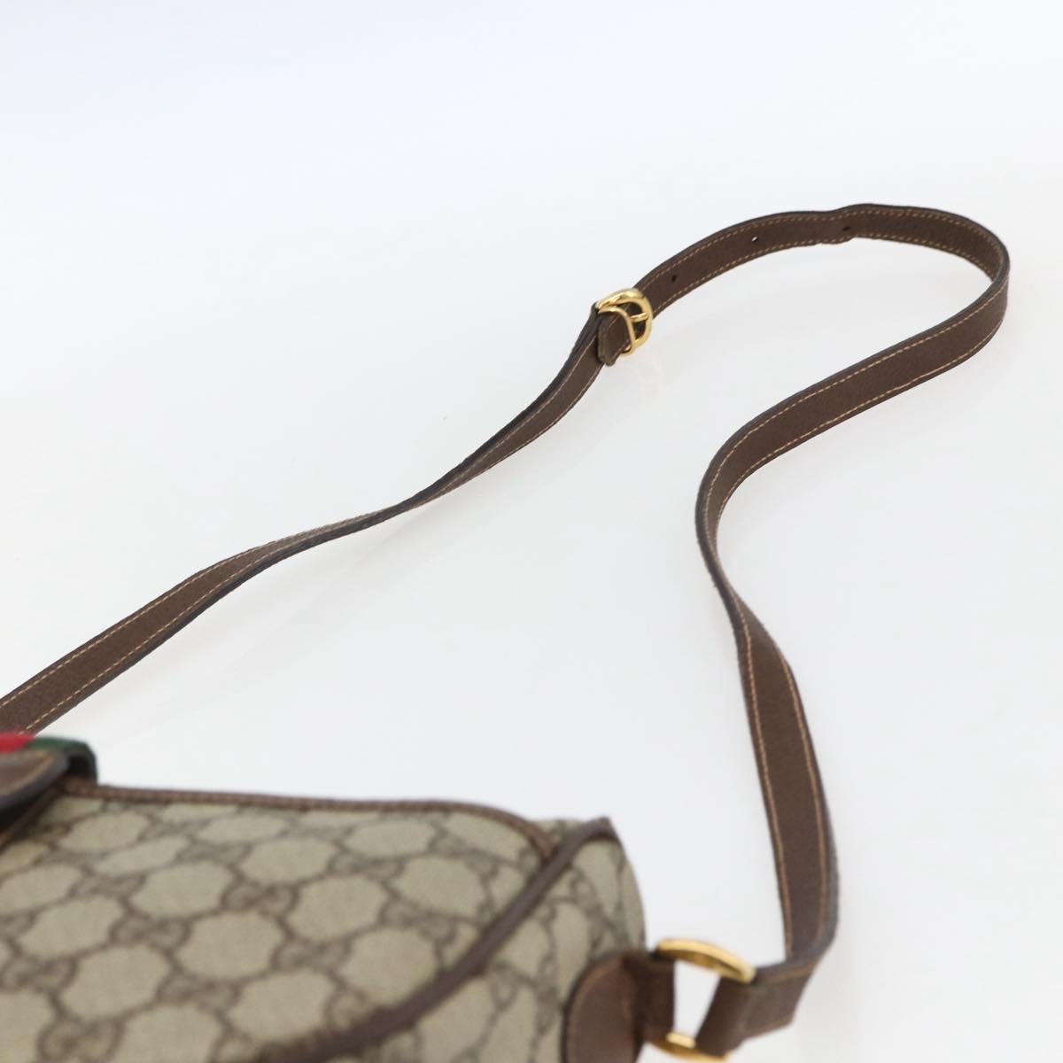 GUCCI GG Supreme Web Sherry Line Bag PVC Outlet Beige 001 123 6177 Auth ep12974