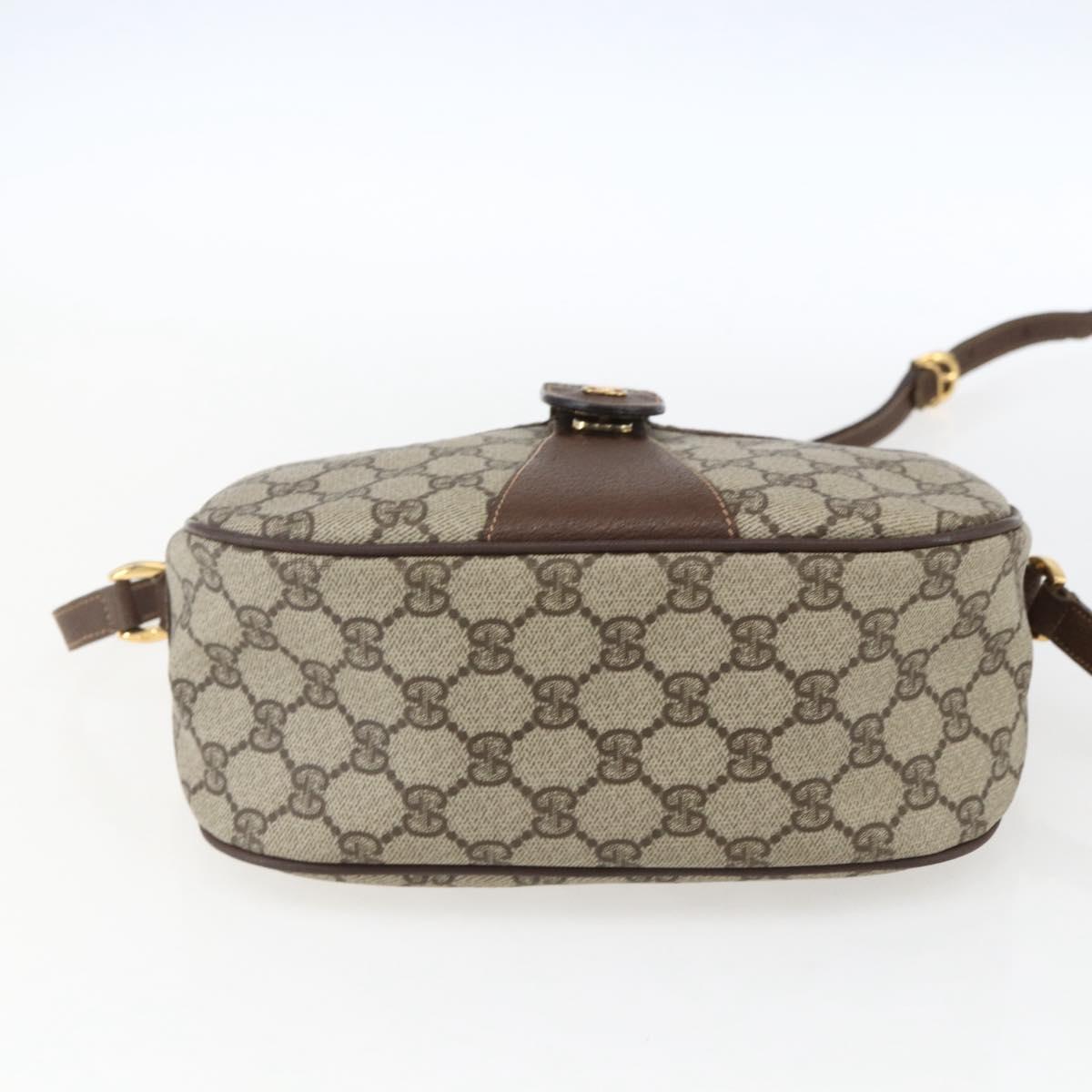 GUCCI GG Supreme Web Sherry Line Bag PVC Outlet Beige 001 123 6177 Auth ep12974