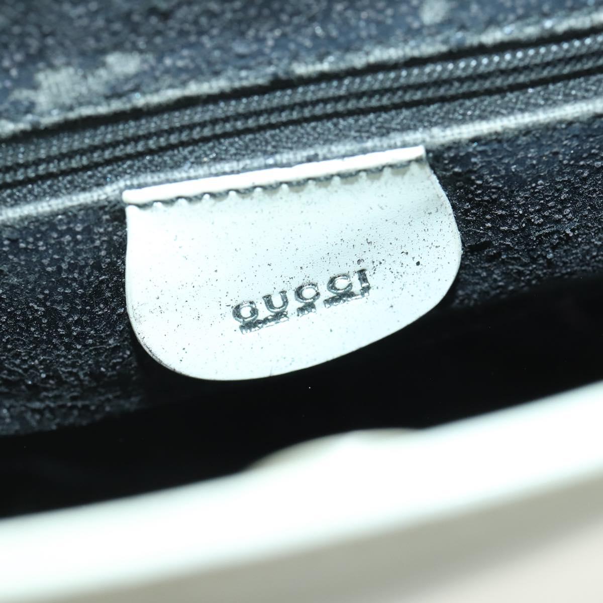 GUCCI Hand Bag Patent leather White Auth ep12976