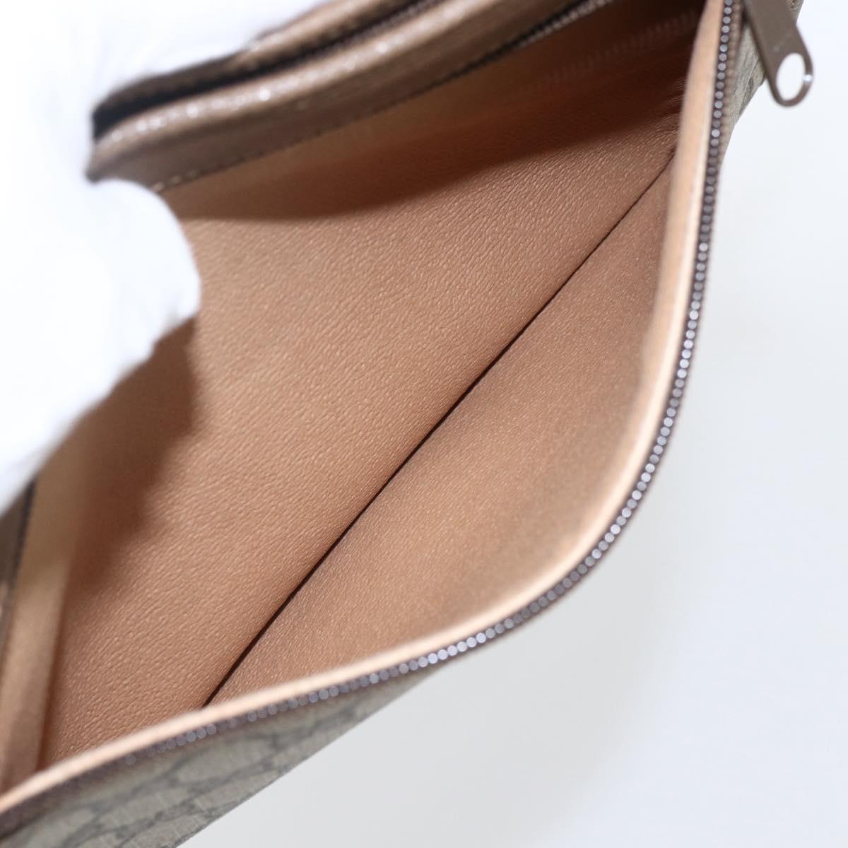 GUCCI GG Supreme Clutch Bag PVC Beige Gold 97 01 037 Auth ep12977