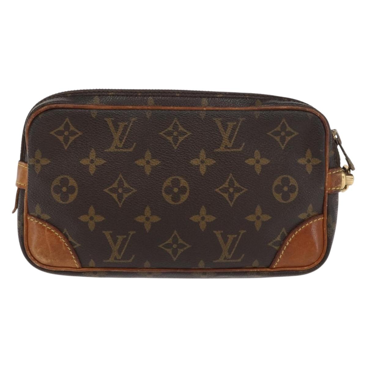 LOUIS VUITTON Monogram Marly Dragonne PM Clutch Bag M51827 LV Auth ep12986