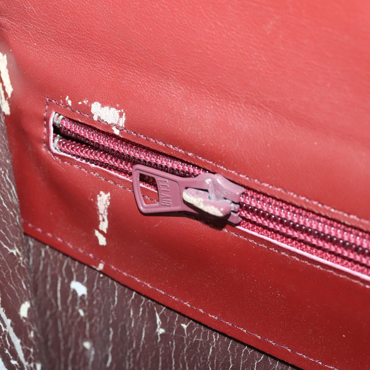 CARTIER Must Line Shoulder Bag Leather Bordeaux Gold Auth ep12994