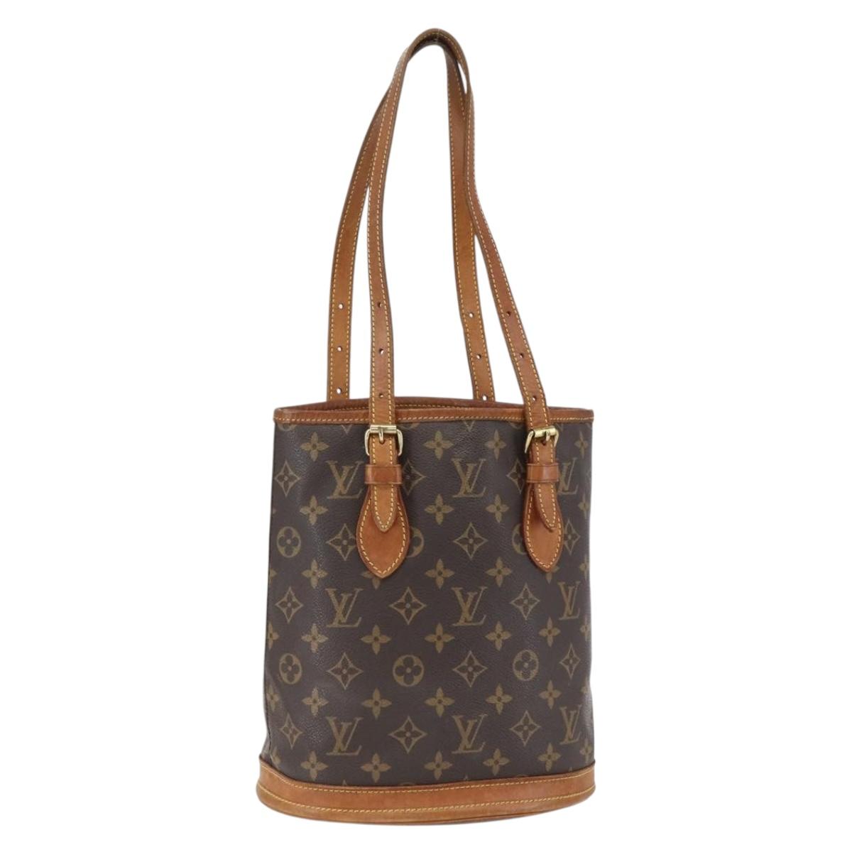 LOUIS VUITTON Monogram Bucket PM Shoulder Bag M42238 LV Auth ep13001