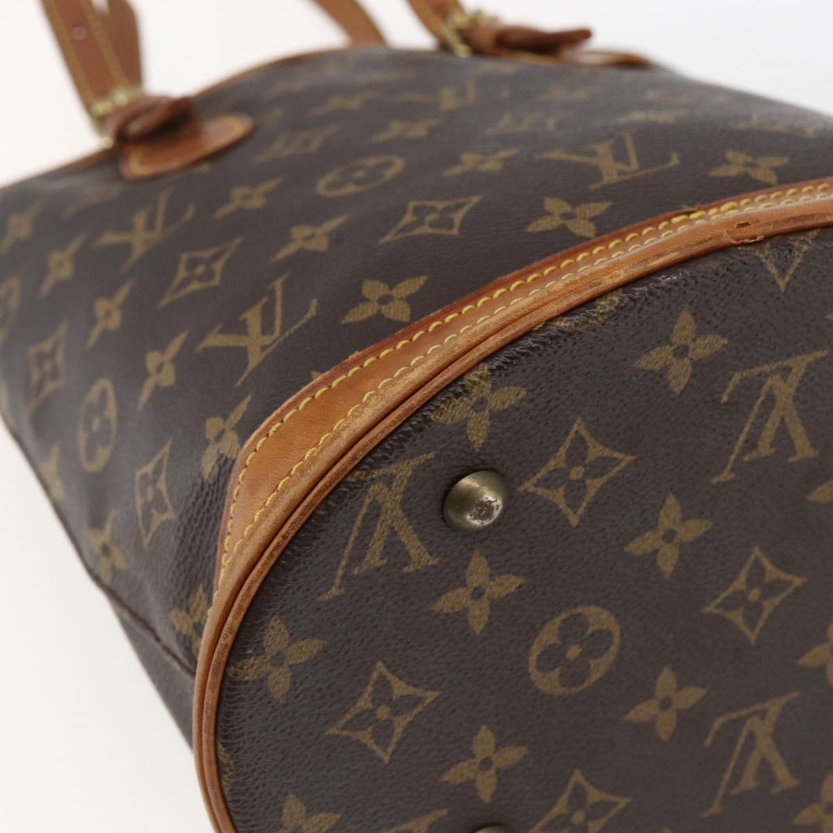 LOUIS VUITTON Monogram Bucket PM Shoulder Bag M42238 LV Auth ep13001