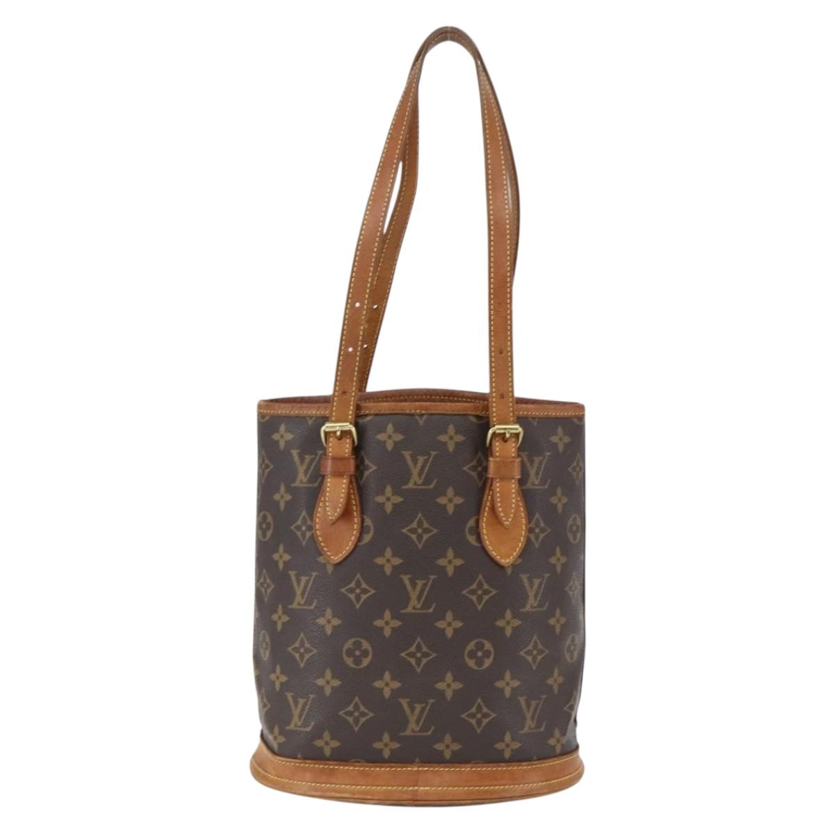 LOUIS VUITTON Monogram Bucket PM Shoulder Bag M42238 LV Auth ep13001