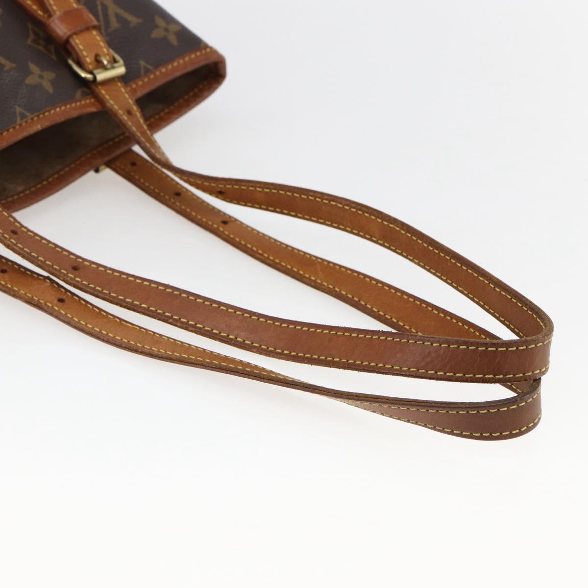 LOUIS VUITTON Monogram Bucket PM Shoulder Bag M42238 LV Auth ep13001