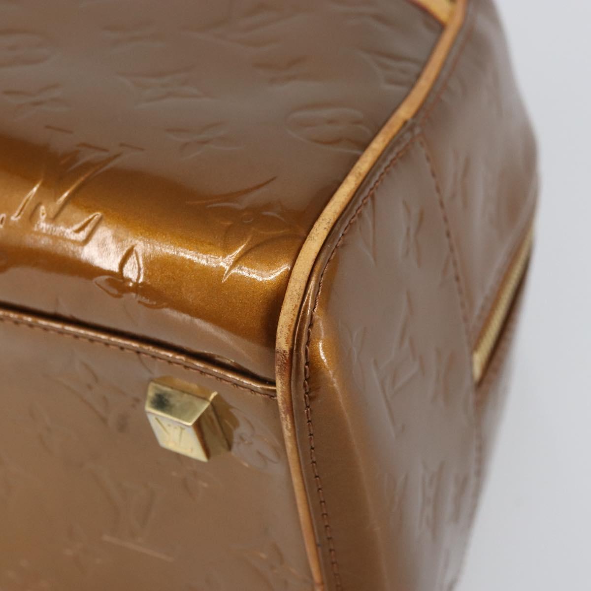 LOUIS VUITTON Monogram Vernis Tompkins Square Bag Bronze M91103 Auth ep13002