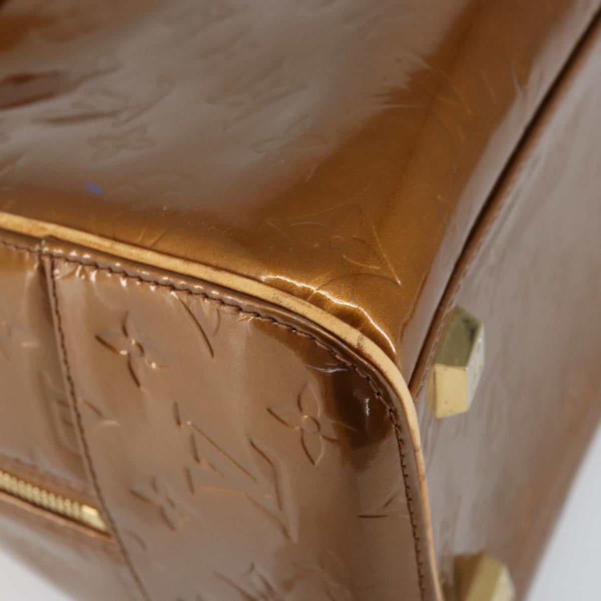 LOUIS VUITTON Monogram Vernis Tompkins Square Bag Bronze M91103 Auth ep13002