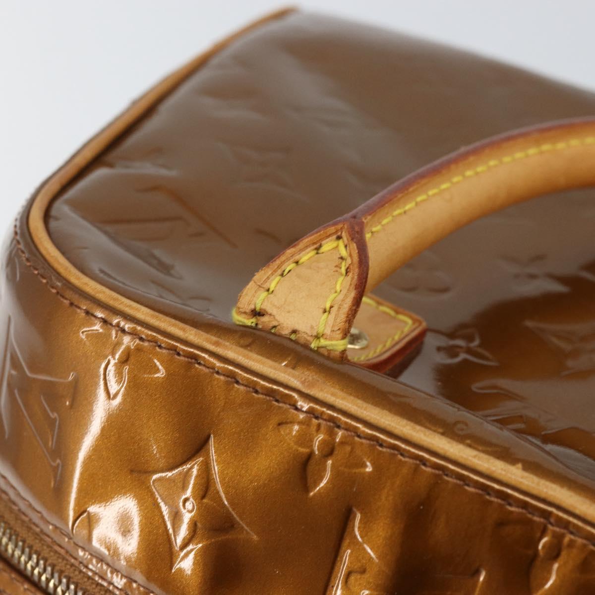 LOUIS VUITTON Monogram Vernis Tompkins Square Bag Bronze M91103 Auth ep13002