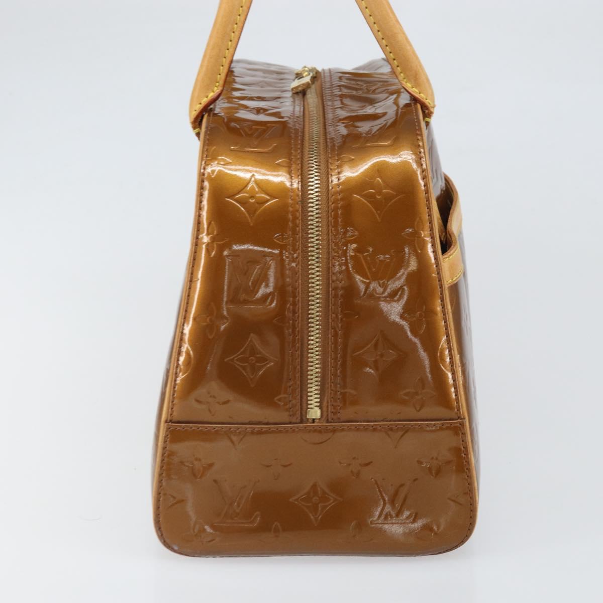 LOUIS VUITTON Monogram Vernis Tompkins Square Bag Bronze M91103 Auth ep13002