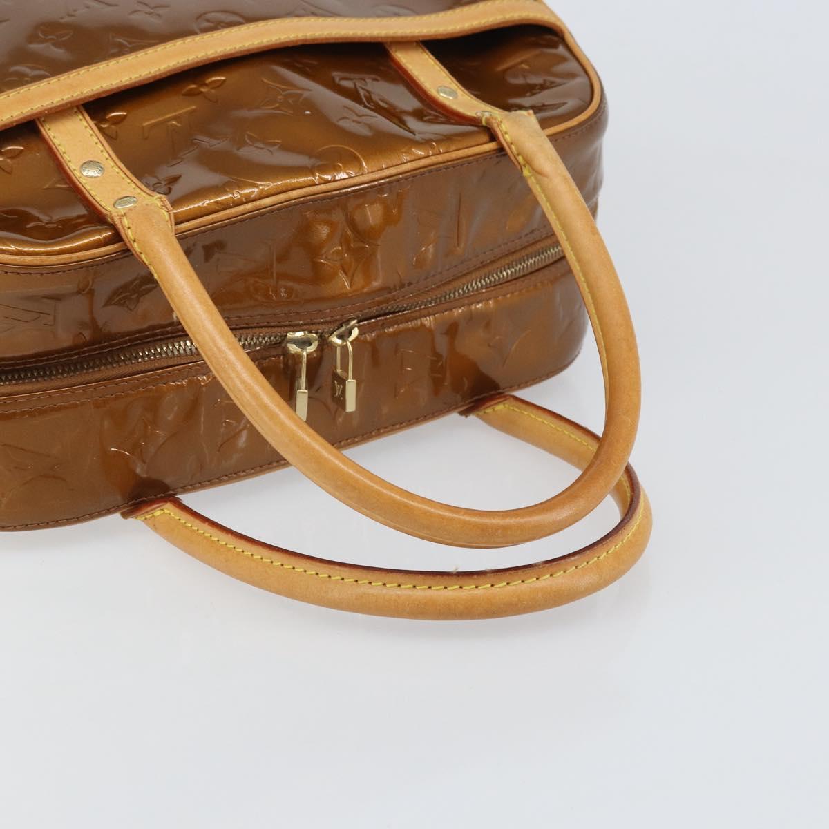 LOUIS VUITTON Monogram Vernis Tompkins Square Bag Bronze M91103 Auth ep13002