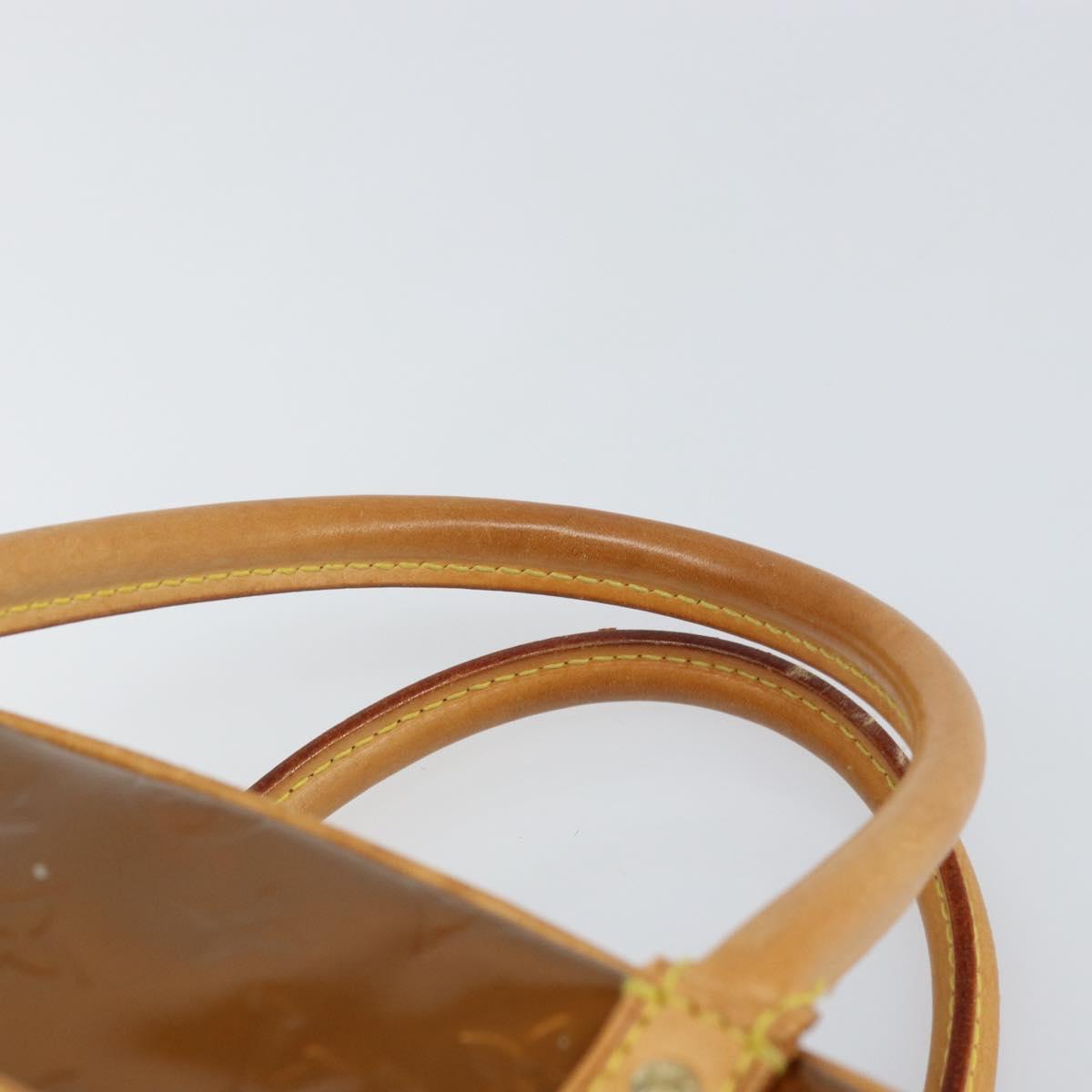 LOUIS VUITTON Monogram Vernis Tompkins Square Bag Bronze M91103 Auth ep13002