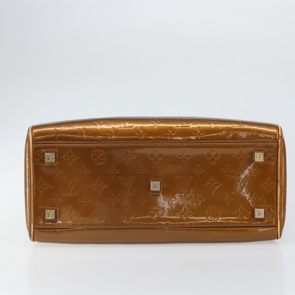 LOUIS VUITTON Monogram Vernis Tompkins Square Bag Bronze M91103 Auth ep13002