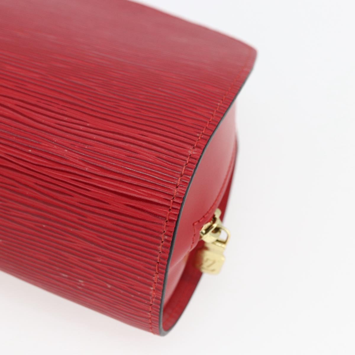 LOUIS VUITTON Epi Dauphine MM Pouch Red M48457 LV Auth ep13004