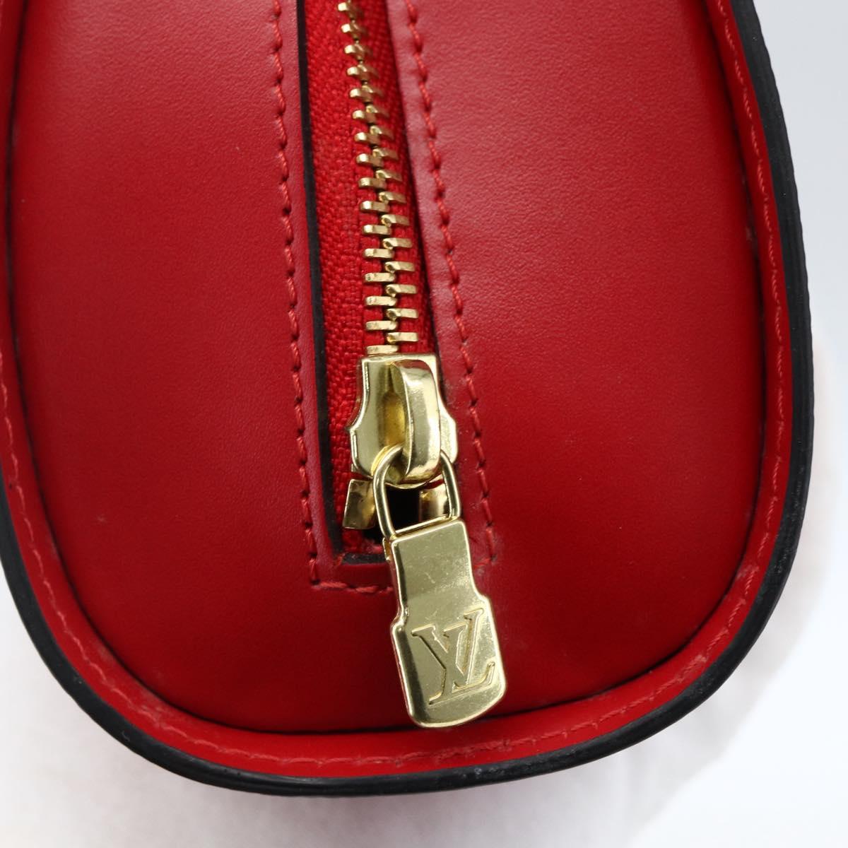 LOUIS VUITTON Epi Dauphine MM Pouch Red M48457 LV Auth ep13004