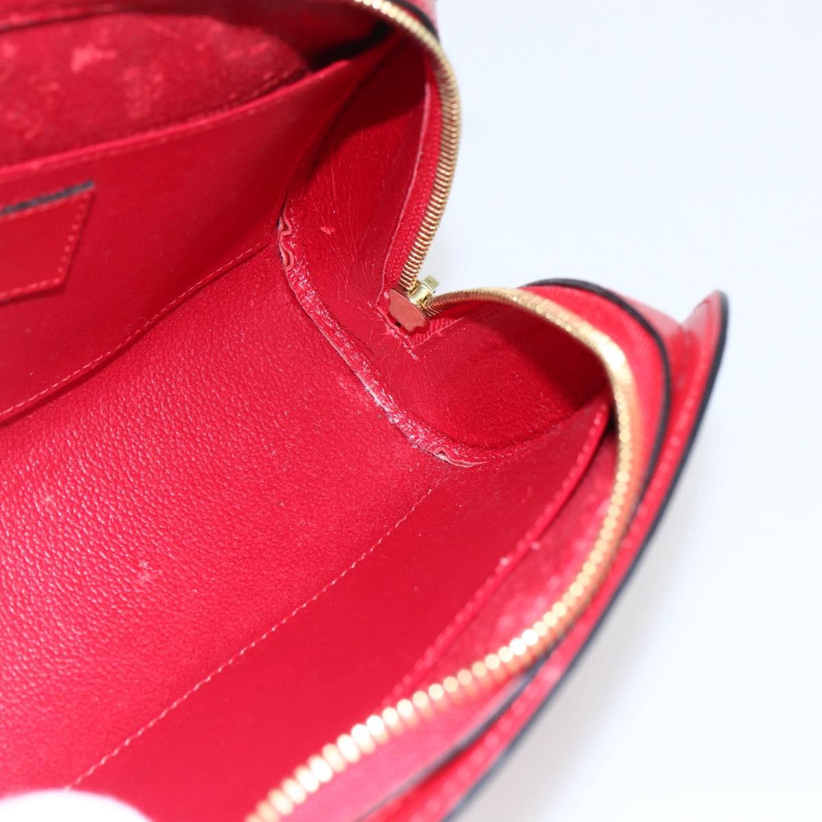 LOUIS VUITTON Epi Dauphine MM Pouch Red M48457 LV Auth ep13004