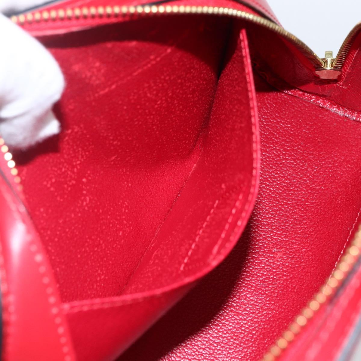 LOUIS VUITTON Epi Dauphine MM Pouch Red M48457 LV Auth ep13004