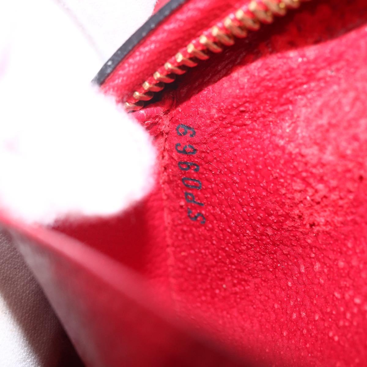 LOUIS VUITTON Epi Dauphine MM Pouch Red M48457 LV Auth ep13004