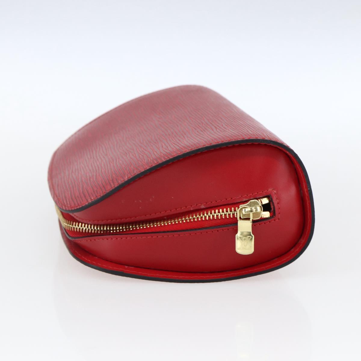 LOUIS VUITTON Epi Dauphine MM Pouch Red M48457 LV Auth ep13004