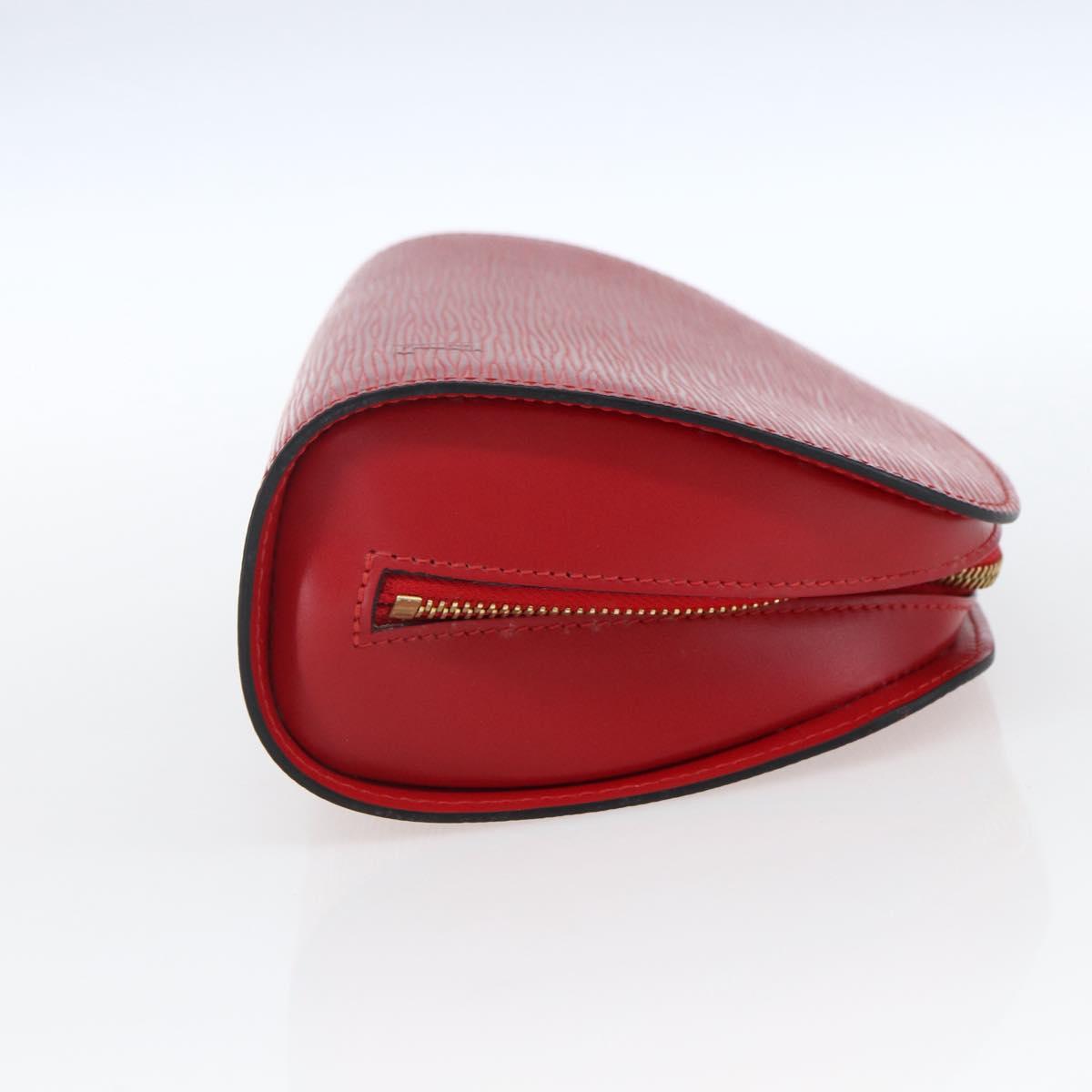 LOUIS VUITTON Epi Dauphine MM Pouch Red M48457 LV Auth ep13004