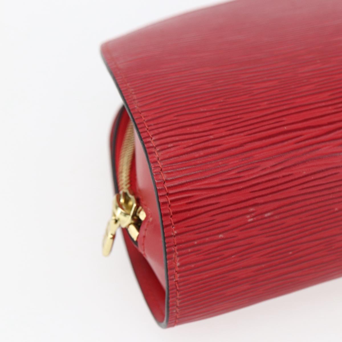 LOUIS VUITTON Epi Dauphine MM Pouch Red M48457 LV Auth ep13004