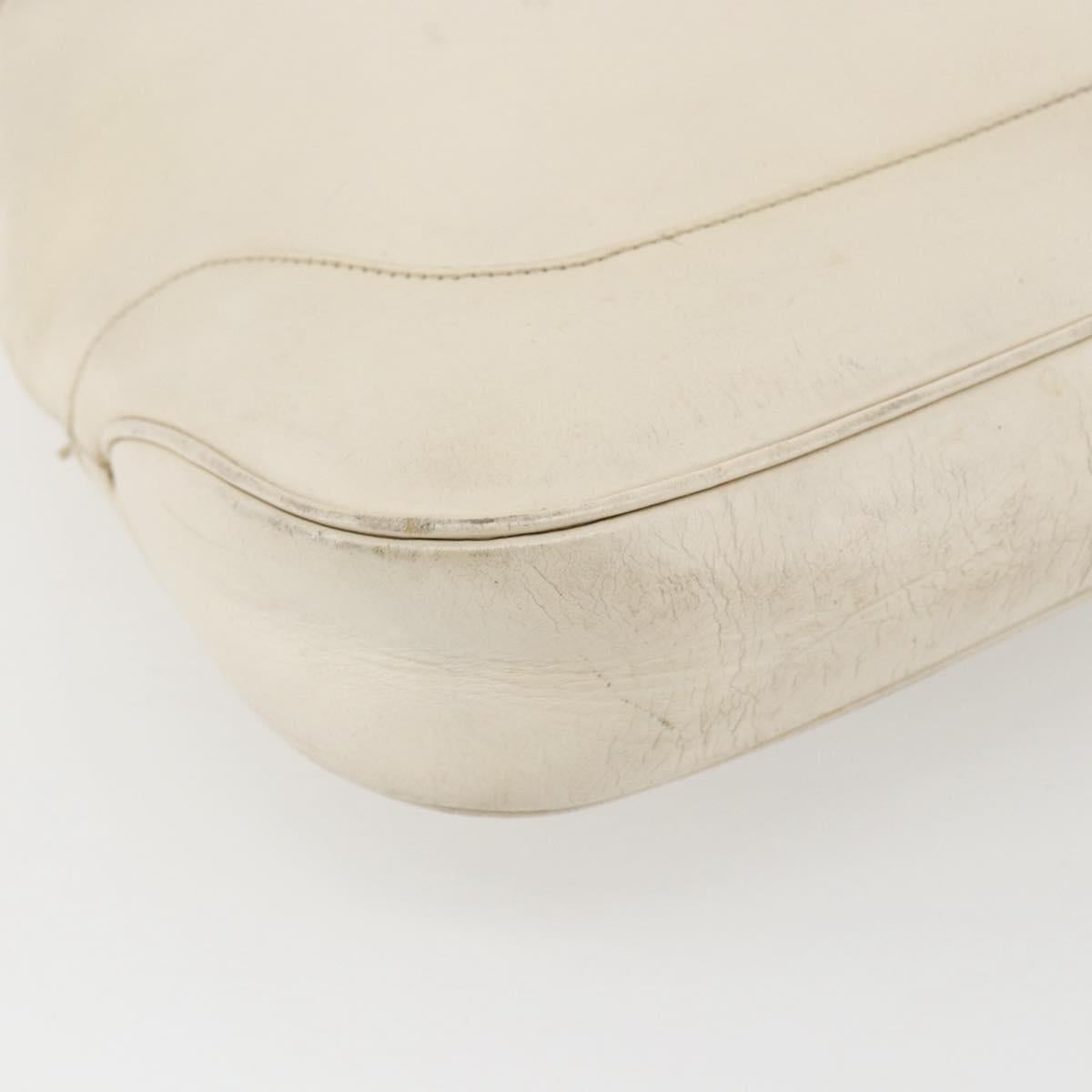 GUCCI Jackie Shoulder Bag Leather White 001 3346 Auth ep13015